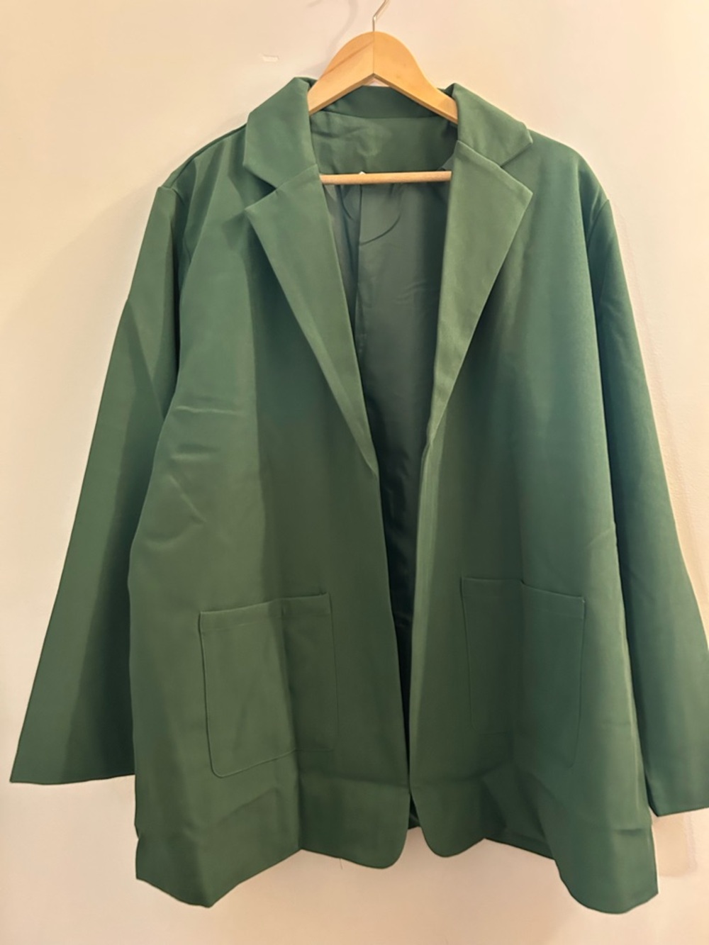 Women’s Green Open-Front Blazer Jacket